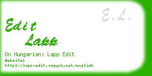 edit lapp business card